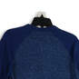 Mens Blue Flecked Henley Neck Raglan Sleeve Pullover T-Shirt Size Medium image number 4