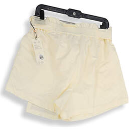 NWT Womens Ivory Flat Front Elastic Waist High Rise Paperbag Skort Size L alternative image