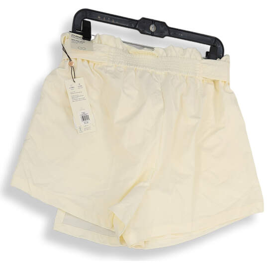 NWT Womens Ivory Flat Front Elastic Waist High Rise Paperbag Skort Size L image number 2