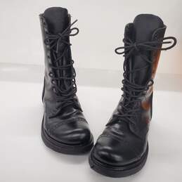 Corcoran 975 Men's 10in Black Leather Combat Jump Boots Size 7.5D alternative image