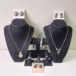 Black & Silver Toned Costume Fashion Jewelry Set