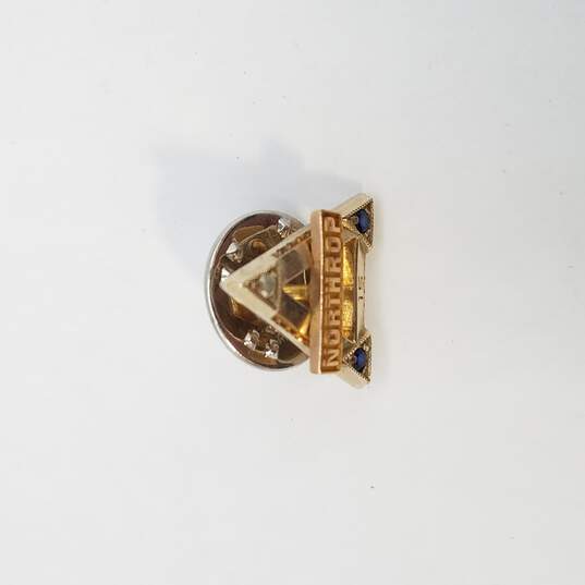 CTO - Ballou 10K Gold Diamond Sapphire North Rup 154R Service Pin 2.4g image number 2
