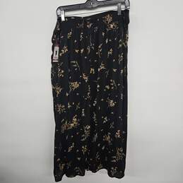 VINCE CAMUTO Black Rusty Floral Print Skirt