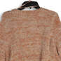Womens Pink Long Sleeve Pocket Open Front Cardigan Sweater Size XL image number 4