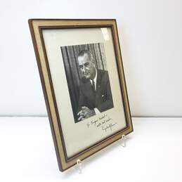 Framed, Matted & Signed 8x10 Photo of President Lyndon B. Johnson
