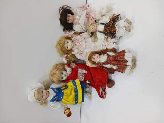 6pc. Lot of Assorted Porcelain Dolls image number 1