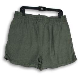 NWT Womens Gray Elastic Waist Pockets Drawstring Athletic Shorts Size XL alternative image