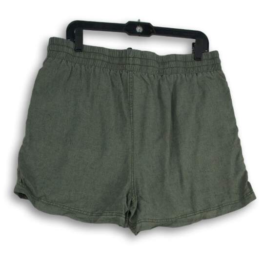 NWT Womens Gray Elastic Waist Pockets Drawstring Athletic Shorts Size XL image number 2