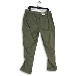 NWT Eddie Bauer Womens Green Elastic Waist Slash Pocket Curvy Ankle Pants Sz 16 alternative image