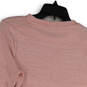 Womens Pink Long Sleeve Regular Fit Crew Neck Pullover T-Shirt Size Small image number 4