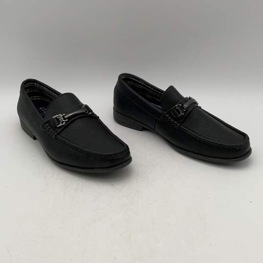 Andrew Fezza Mens Black Horsebit Moc Toe Slip-On Loafers Size 8.5 image number 2