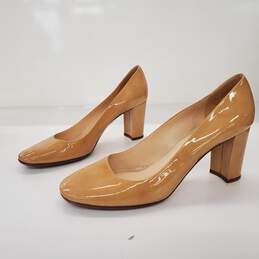 Kate Spade New York Women's Tan Patent Leather Block Heels Size 11B alternative image