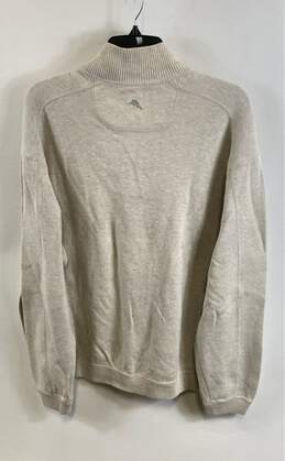 Tommy Bahama Mens Gray Long Sleeve Mock Neck 1/4 Zip Pullover Sweater Size XL alternative image