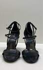 Michael Kors Embossed Leather Strappy Heels Black 9 image number 2