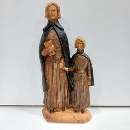 Ceramic Amish Mother and Daughter Figurine