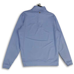 Mens Blue Perth Sugar Stripe Performance 1/4 Zip Pullover T-Shirt Size M alternative image