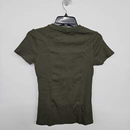 Green Short Sleeve Ribbed Shirt alternative image