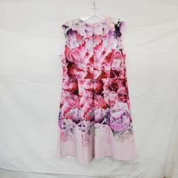 Adrianna Papell Pink Floral Patterned Midi Sheath Dress WM Size 16 alternative image