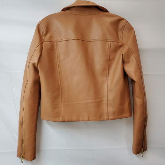 Blank NYC Faux Leather Moto Jacket Redwood Women's Size S image number 2