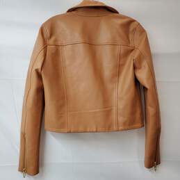 Blank NYC Faux Leather Moto Jacket Redwood Women's Size S alternative image