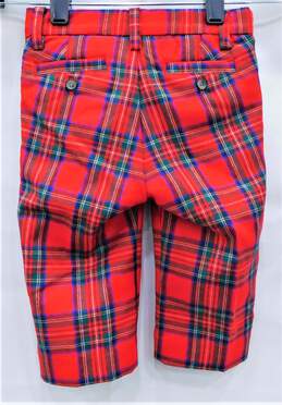 Red Plaid Flannel Suspender Pant Baby Size 6 to 12 Months alternative image