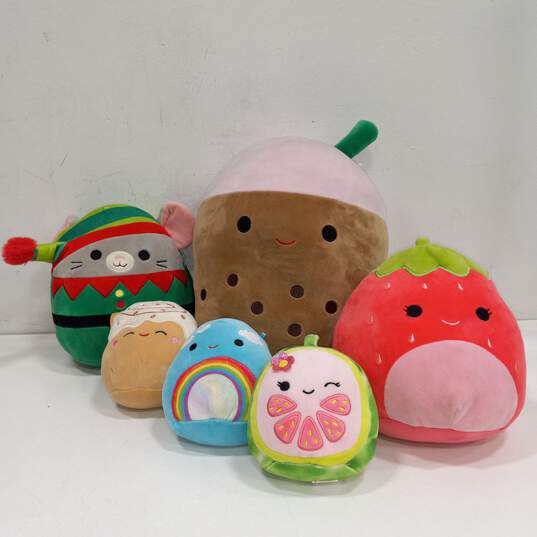 6PC Kelly Toys Squishmallows Assorted Sized Stuffed Bundle image number 1
