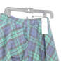 NWT Women Multicolor Plaid Elastic Waist Fit And Flare Skirt Size Medium image number 3