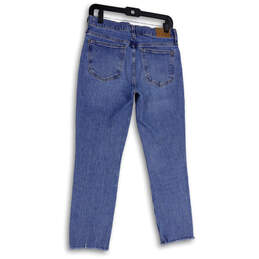 Womens Blue Denim Medium Wash Pockets Stretch Skinny Leg Jeans Size 27 alternative image