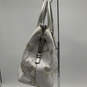 Womens White Leather Floral Inner Pockets Double Handle Satchel Bag image number 4