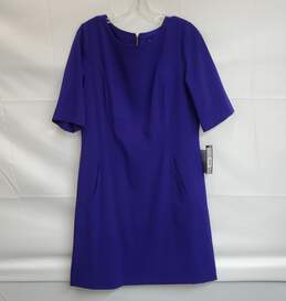 Tahari A-Line Regal Purple Dress Sz 16