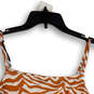 NWT Womens Orange White Printed Spaghtti Strap Camisole Top Size XL image number 4