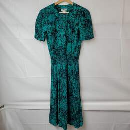 Taurus II Short Sleeve Green/Black Maxi Dress Women's 6