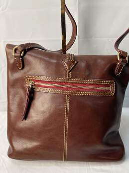 Certified Authentic Dooney Bourke Brown Leather Crossbody Bag alternative image