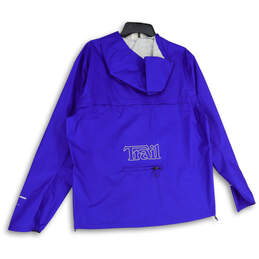 Mens Purple Long Sleeve Hooded Full-Zip Windbreaker Jacket Size Large alternative image