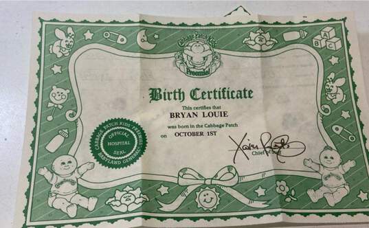 Cabbage Patch Kids Vintage Preemie With COA image number 2