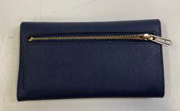 Michael Kors Navy Blue Leather Bifold Card Organizer Envelope Wallet alternative image