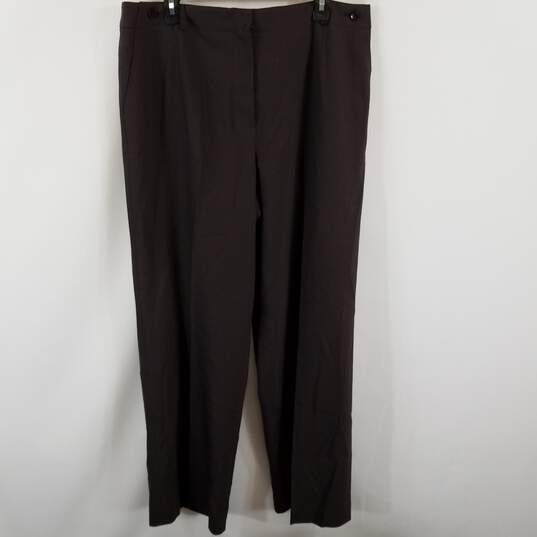 Talbots Women Brown Wool Blend Pants 16 NWT image number 2