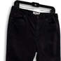 Womens Black Velvet Flat Front Pockets Skinny Leg Chino Pants Size 10 image number 3