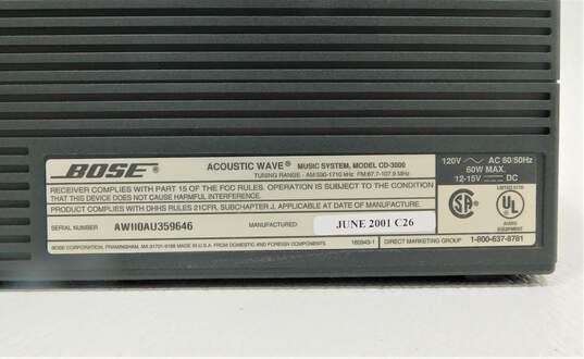 VNTG Bose Brand CD-3000 Model Acoustic Wave Music System w/ Stand and Cables image number 3