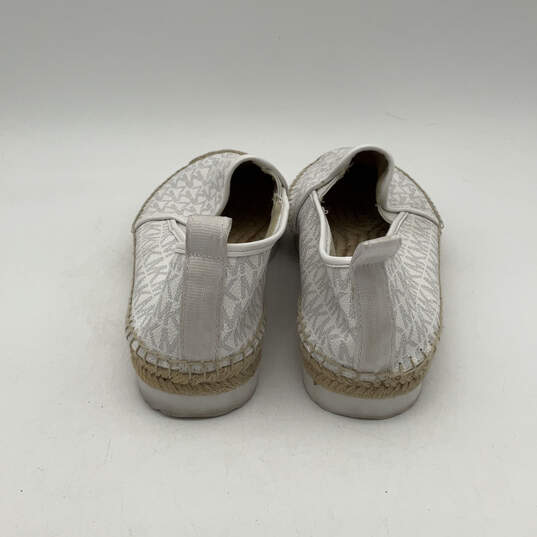 Womens White Monogram Round Toe Slip-On Espadrille Sneaker Shoes Size 10 image number 2