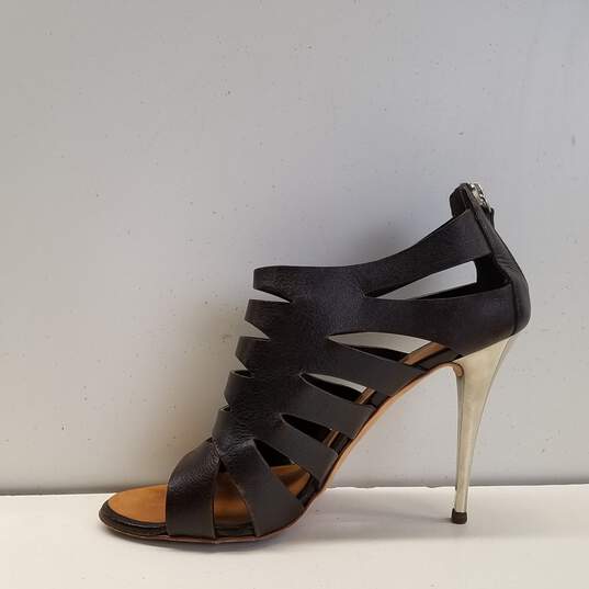 Giuseppe Zanotti Leather Cutout Heels Brown 9 image number 2