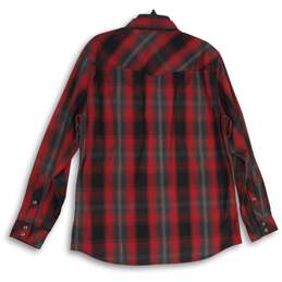 NWT Rock & Republic Mens Red Black Plaid Long Sleeve Button-Up Shirt Size L alternative image