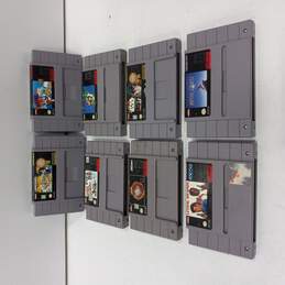 Vintage Bundle of Eight Assorted Super NES Games