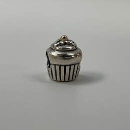 Designer Pandora S925 ALE Sterling Silver Gold Accent Cupcake Beaded Charm