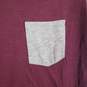Womens Short Sleeve Chest Pocket Round Neck Pullover T-Shirt Medium image number 3