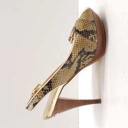 Michael Kors Women's Snake Leather Slingback Heels Size 7