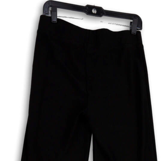 Womens Black Straight Leg Flat Front Pull-On Stretch Ankle Pants Size 10 image number 4