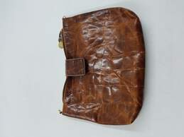 Furla Cognac Croc Shoulder Bag COA