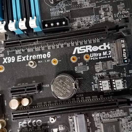 ASRock X99 Extreme6 Ultra M.2 Intel LGA 2011-3 DDR4 ATX gaming PC motherboard (No RAM, CPU or I/O shield) - Untested image number 2