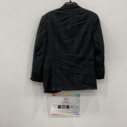 Authentic Mens Black Long Sleeve Notch Lapel Two Button Blazer Size 35 S alternative image